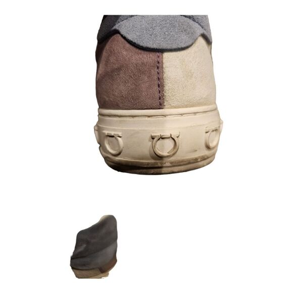 FERRAGAMO Wimbledon Gancini Suede Sneakers - Size 7 1/2C - Picture 8 of 11